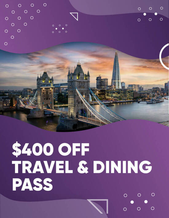 $400 Off Travel & Dining Pass poster