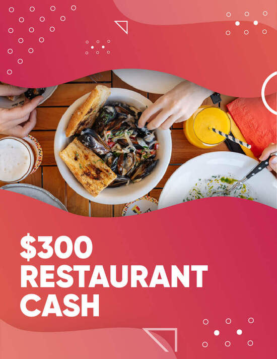 $300 Restaurant Cash poster
